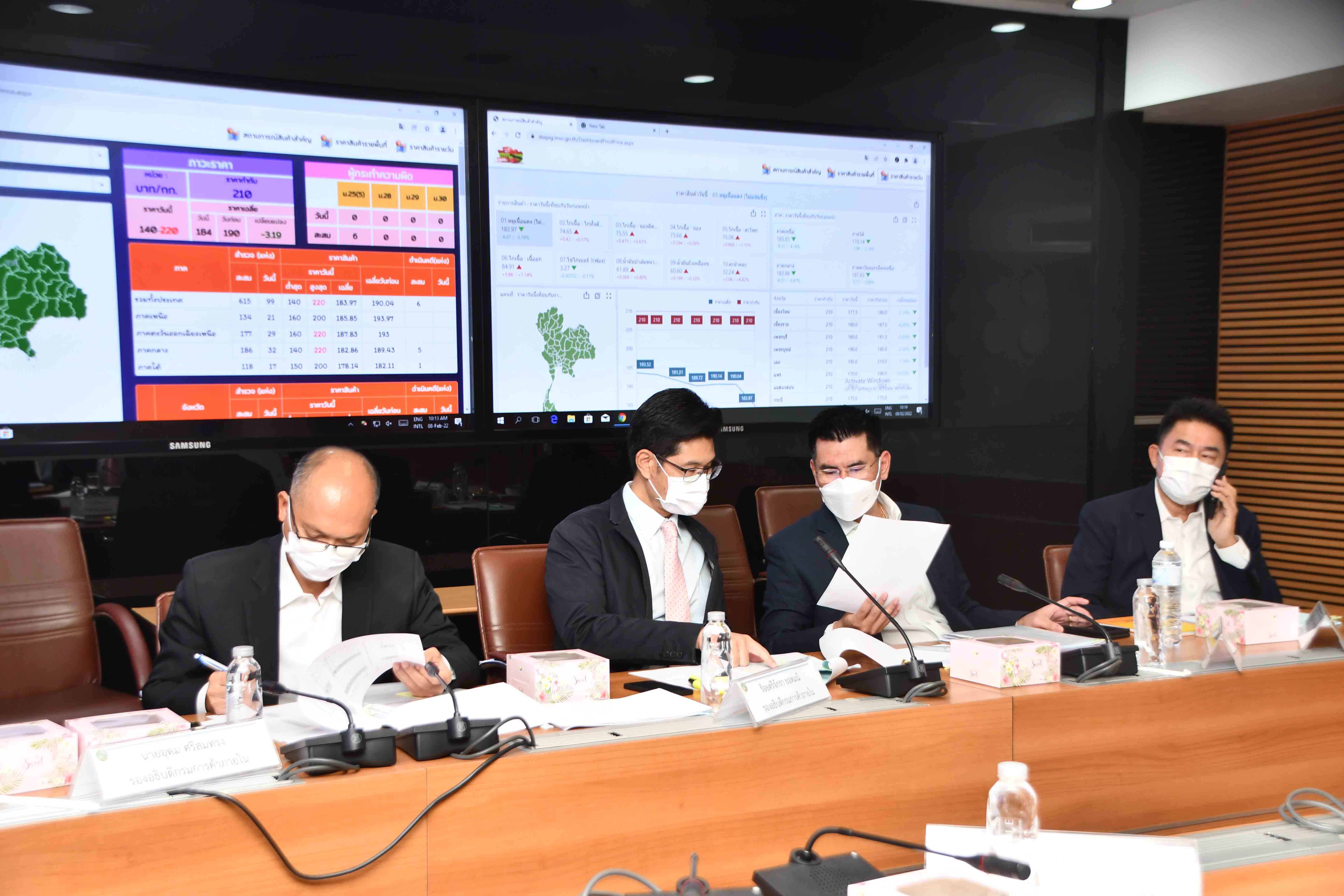 การประชุมคณะทำงานกำกับติดตามสถานการณ์ราคาสินค้าแก้ไขปัญหาและดำเนินคดีกับผู้ฝ่าฝืน และกระทำความผิดตามกฎหมายที่เกี่ยวข้อง