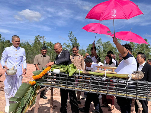 พิธียกเสาเอก เสาโท อาคารสำนักงานสาขาชั่งตวงวัดอุบลราชธานี 