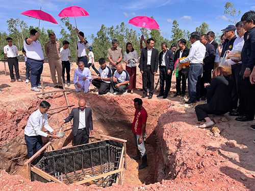 พิธียกเสาเอก เสาโท อาคารสำนักงานสาขาชั่งตวงวัดอุบลราชธานี 