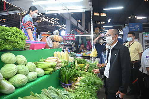 ตรวจติดตามสถานการณ์ราคาผัก สินค้าวัตถุดิบเจเเละอาหารปรุงสุก