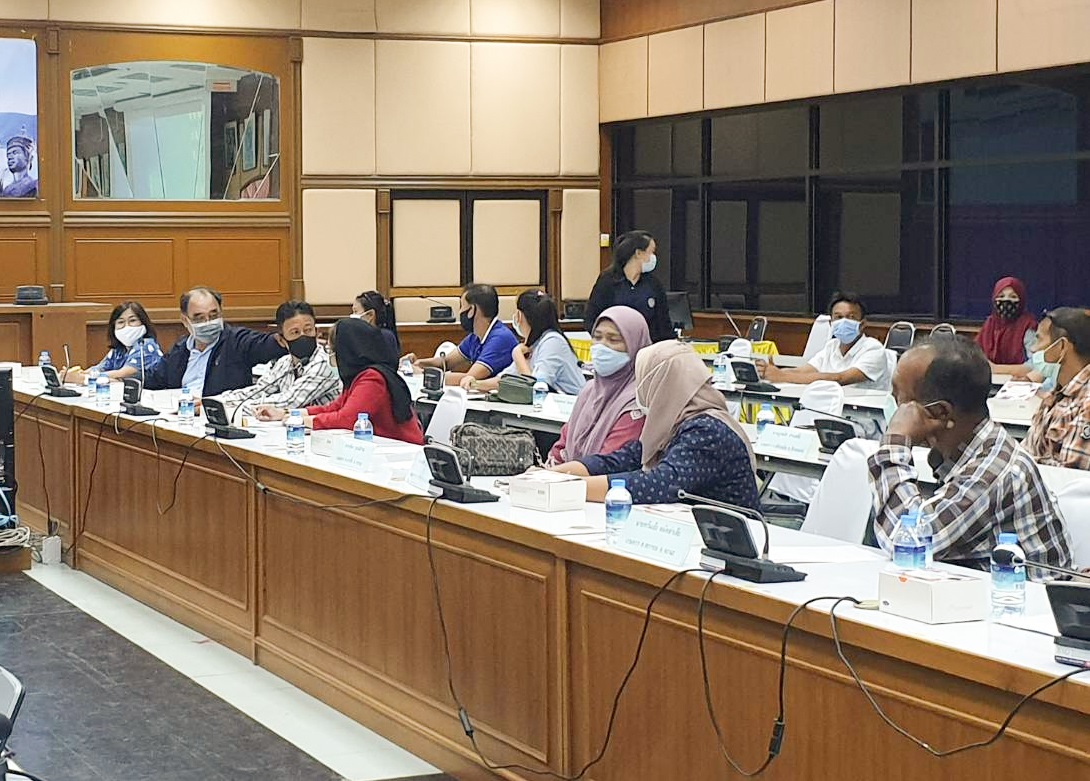 การประชุมร่วมกับผู้เกี่ยวข้องในการรับซื้อปลากะพงจากเกษตรกรจังหวัดสงขลา