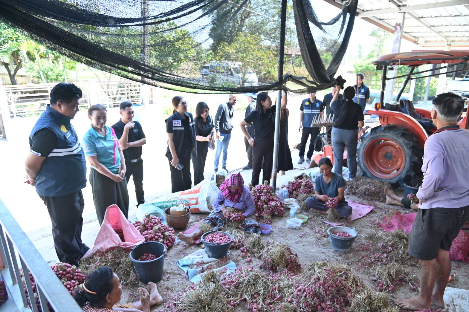 DIT ลงพื้นที่ตรวจเยี่ยมกิจกรรมการกระจายหอมแดงจังหวัดศรีสะเกษ