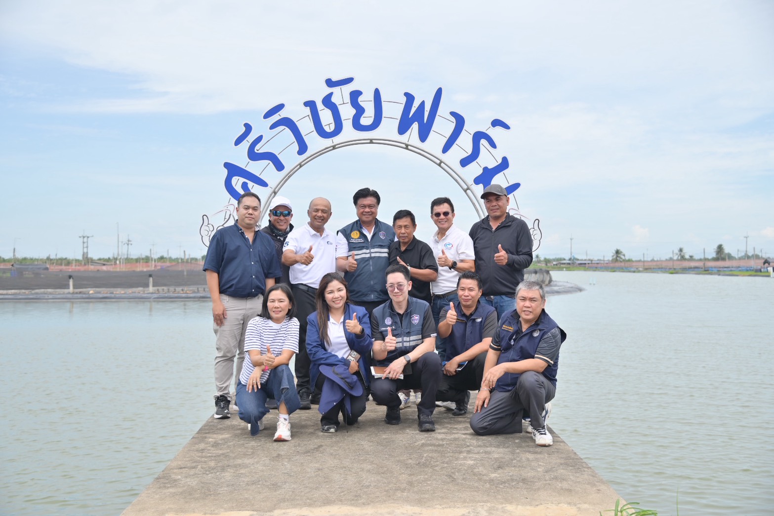DIT ลงพื้นที่เยี่ยมชมและติดตามสถานการณ์การผลิตและการตลาดกุ้ง