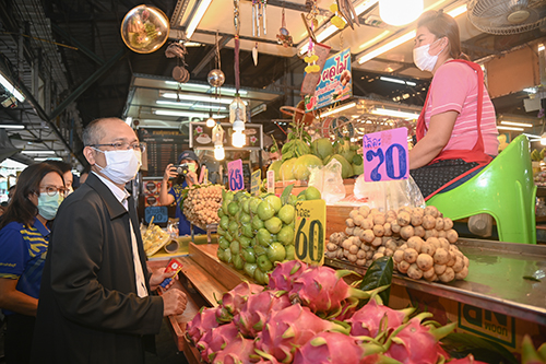 ตรวจติดตามสถานการณ์ราคาผัก สินค้าวัตถุดิบเจเเละอาหารปรุงสุก